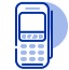 Icono datáfono móvil sin papel